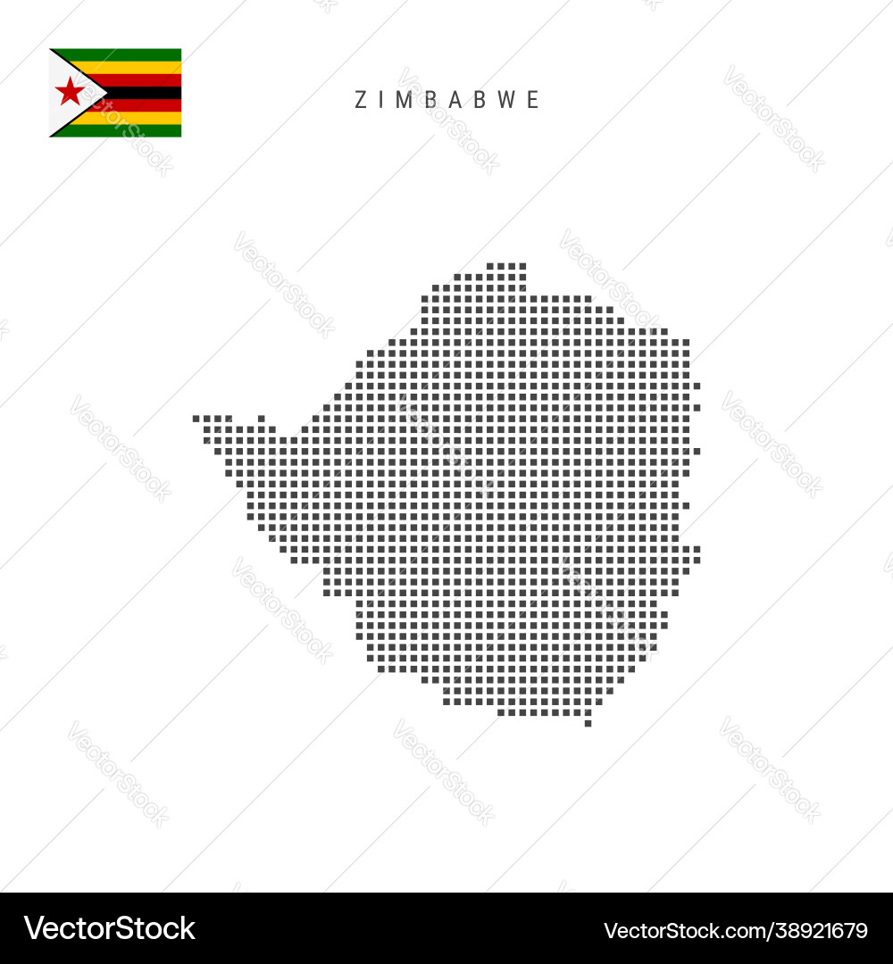Square dots pattern map zimbabwe zimbabwean Square dots pattern map zimbabwe zimbabwean vector image