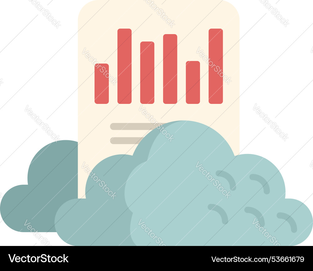 Statistical report floating on cloud computing Statistical report floating on cloud computing vector image