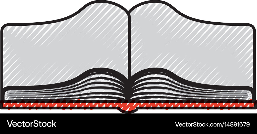 Text book open isolated icon Vector Image