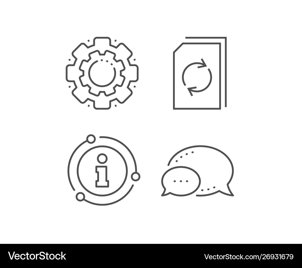 Update document line icon refresh file sign Update document line icon refresh file sign vector image