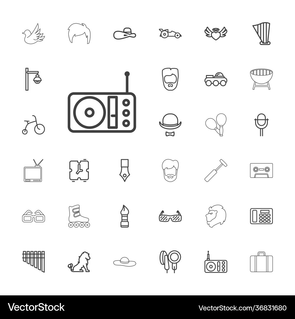 33 Retro-Symbole 33 Retro-Symbole vektorbild
