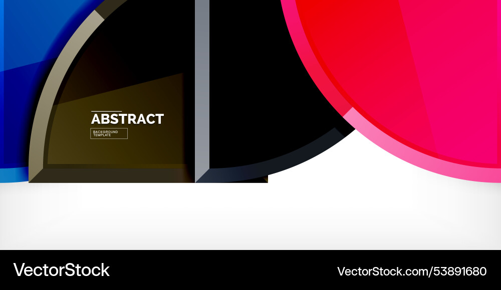 Abstract background - circles and round triangles Vector Image