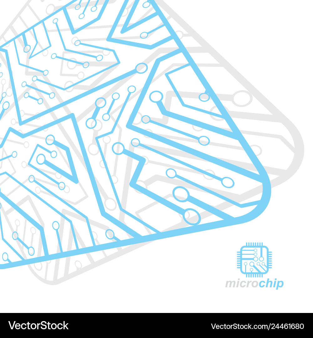 Abstract computer circuit board technology vector image