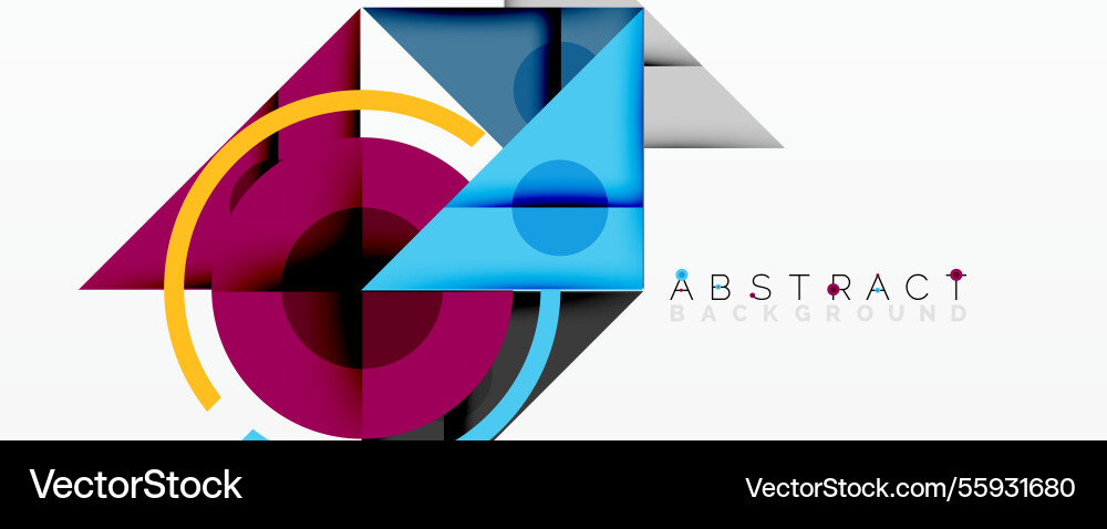 Abstract geometric composition with intersecting Abstract geometric composition with intersecting vector image