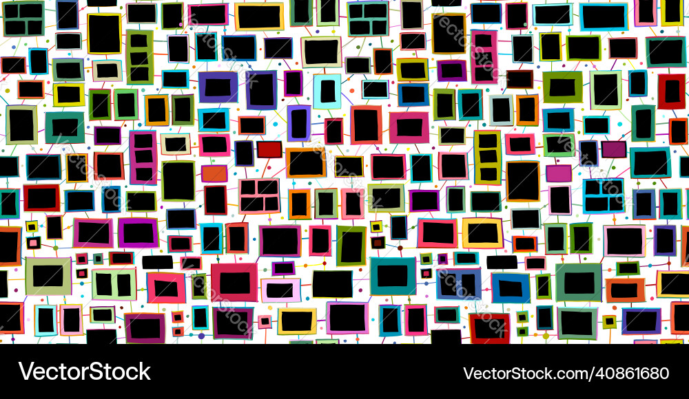 Abstract photo frame templates seamless pattern Abstract photo frame templates seamless pattern vector image