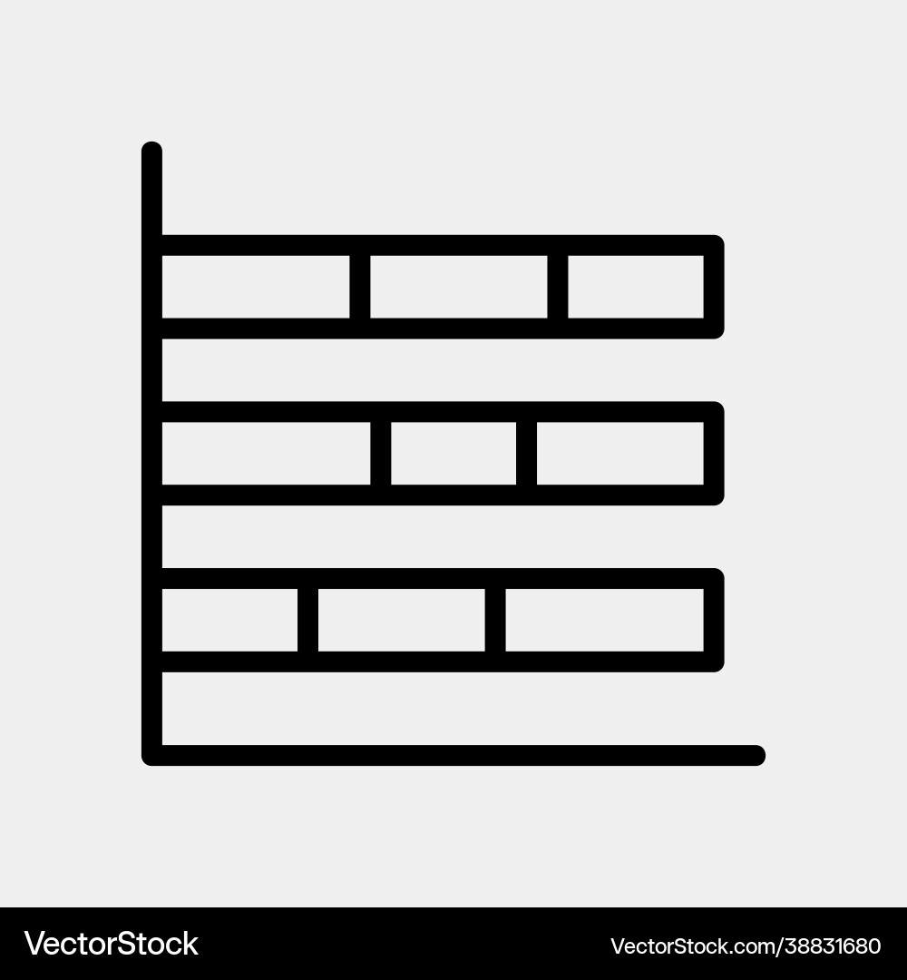 Bar chart icon in line style for any projects Bar chart icon in line style for any projects vector image
