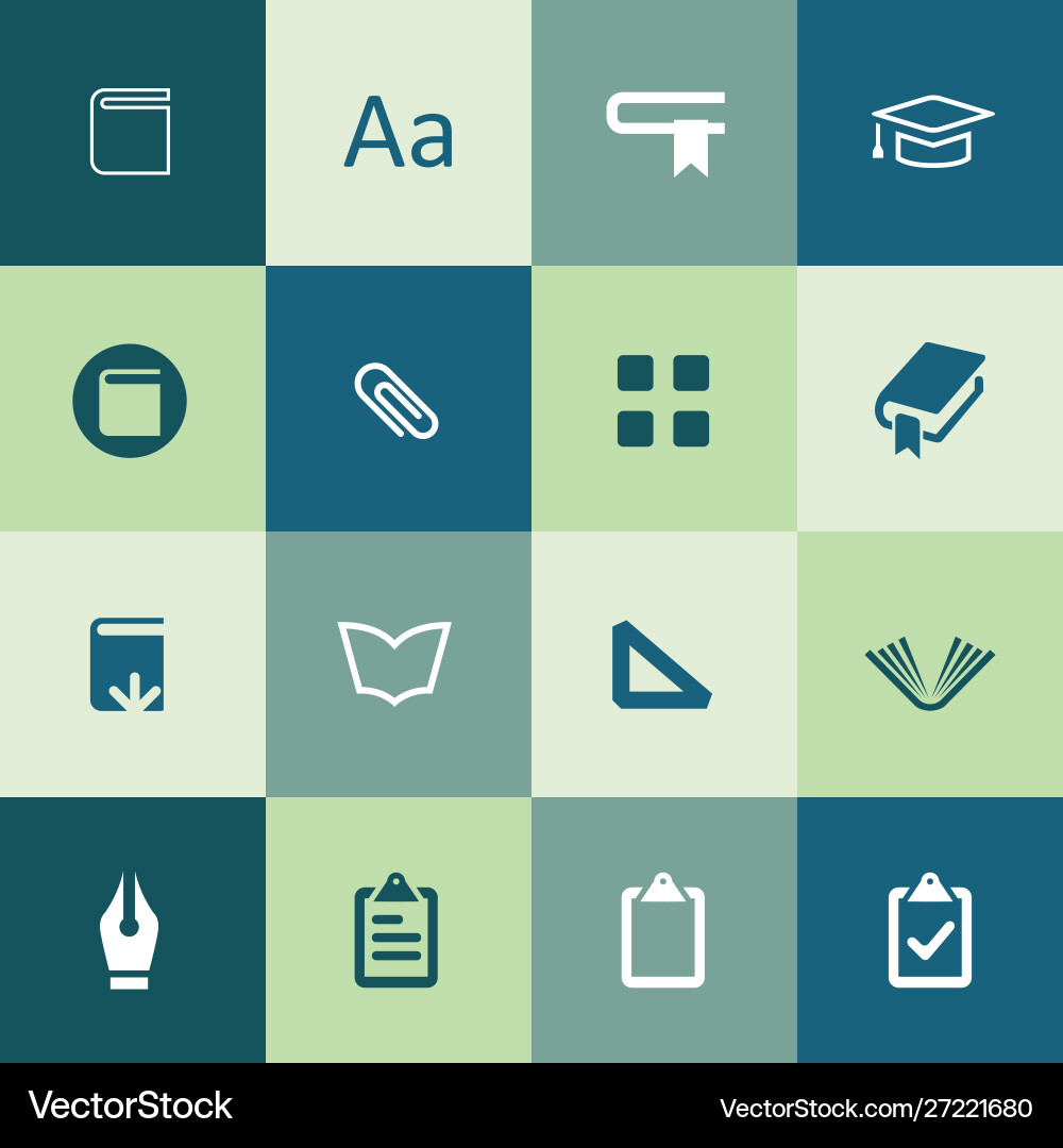 Books icons universal set for web and ui vector image