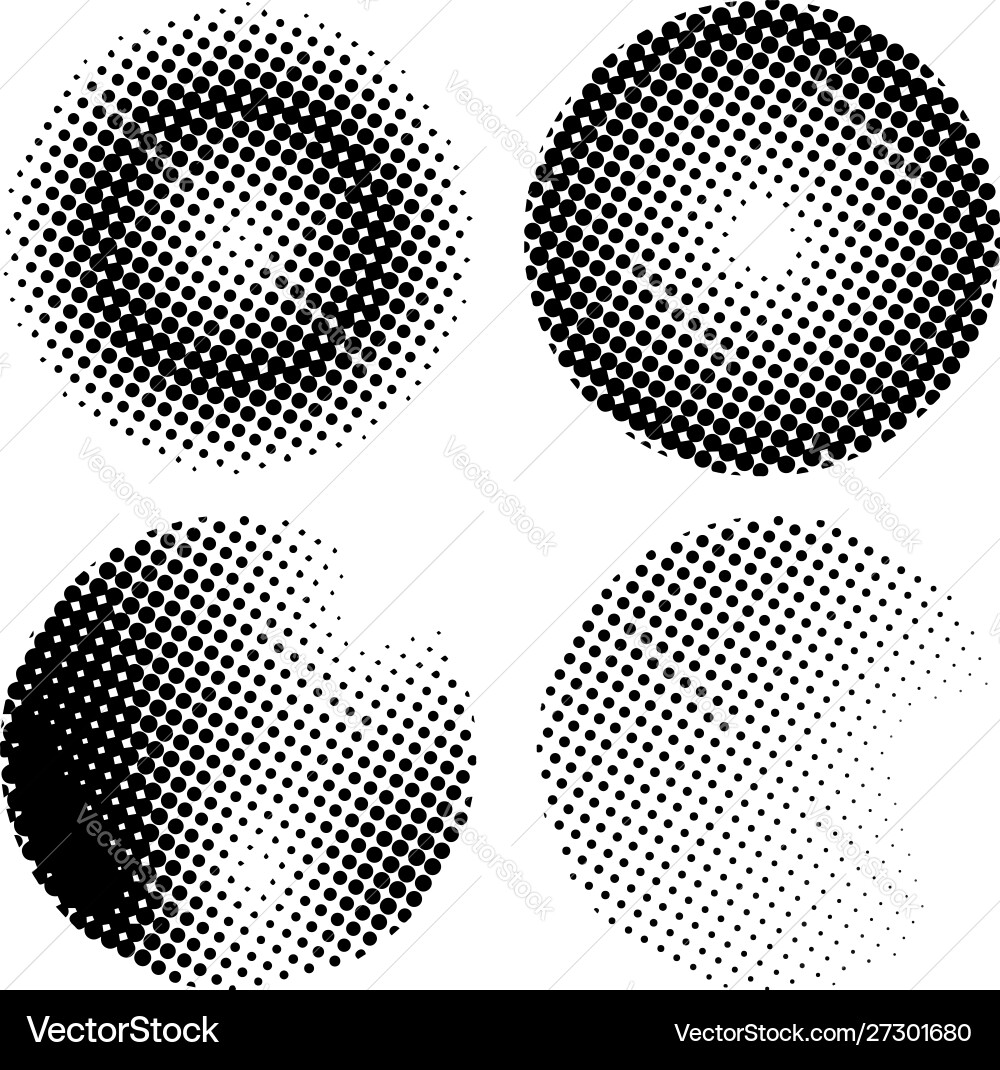 Circle Halftone Pattern Background vector image