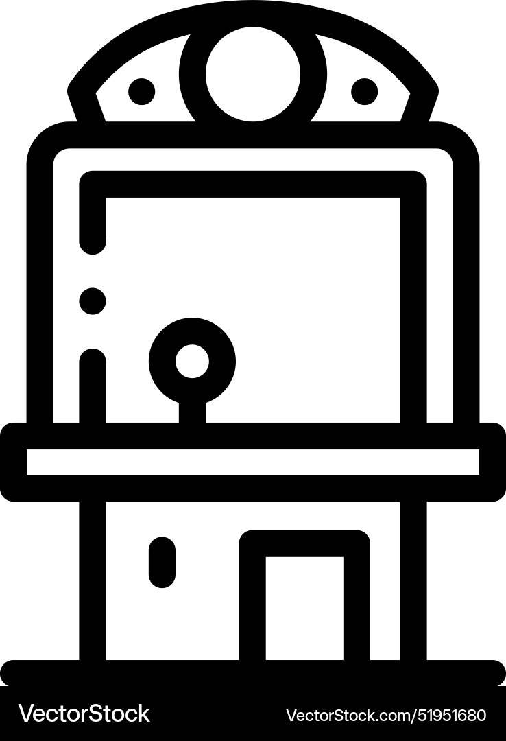 Claw machine icon thin linear style design Claw machine icon thin linear style design vector image