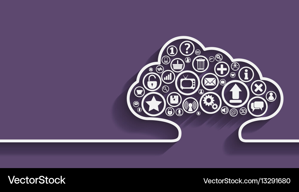 Cloud Computing Concepts Vector Image
