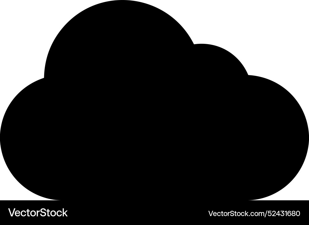 Cloud storage icon symbol image of the database Cloud storage icon symbol image of the database Vector Image