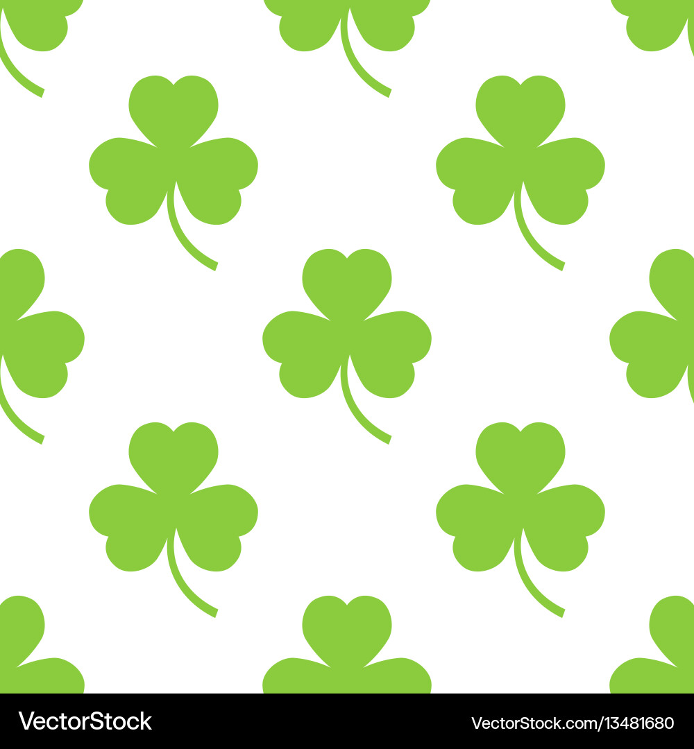 Clover pattern on a white background Clover pattern on a white background vector image