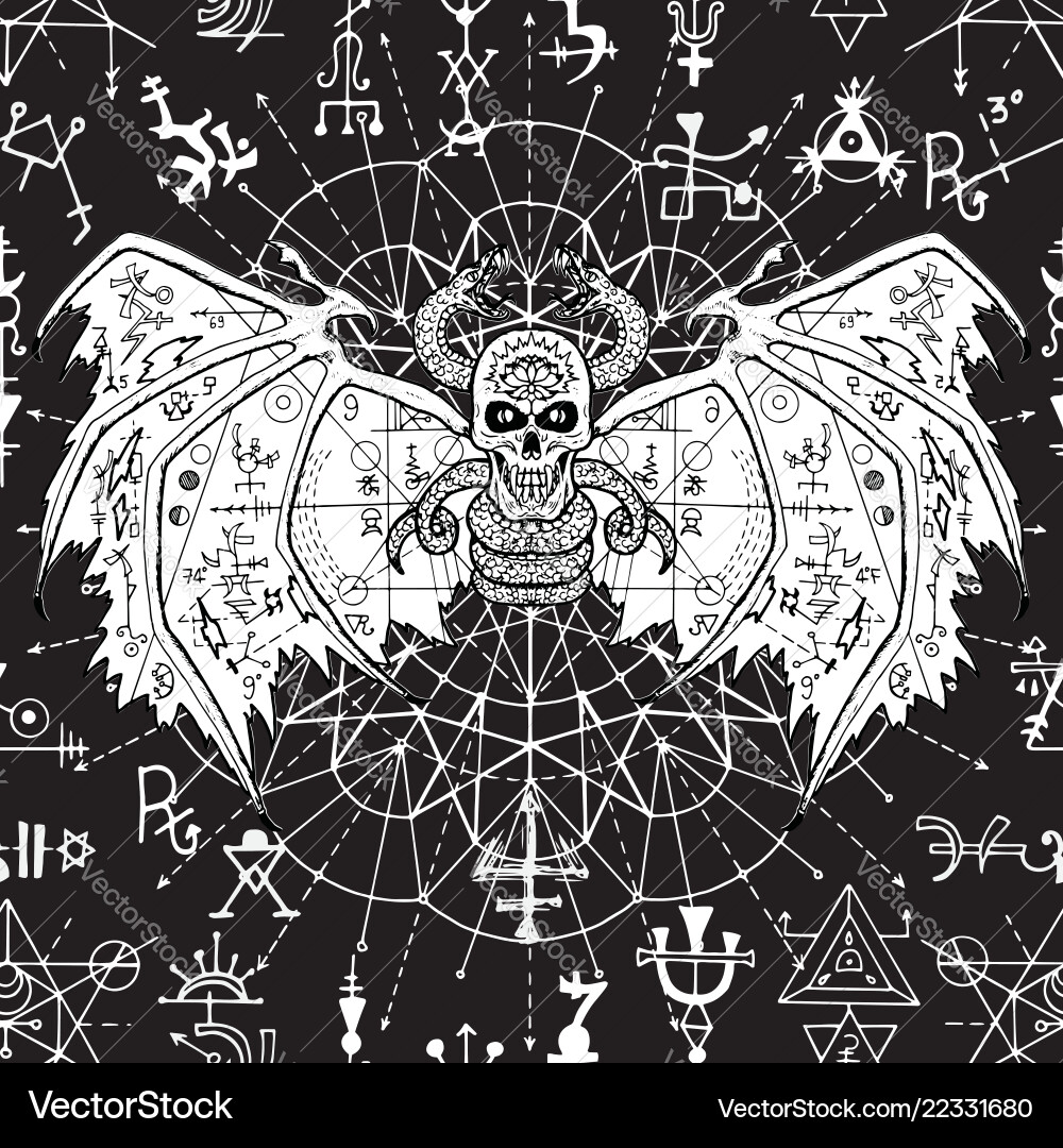 Dark Demon Pattern vector image