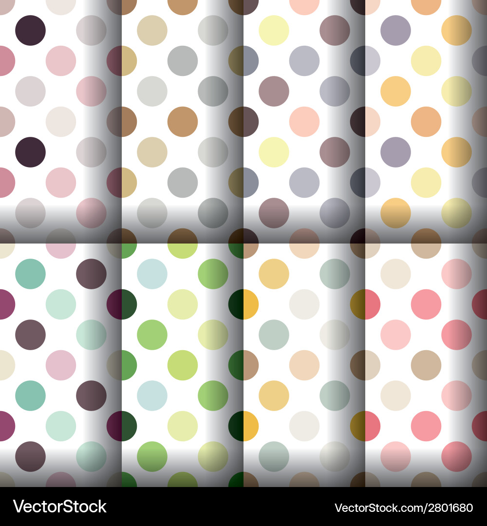 Dots seamless pattern collection Vector Image