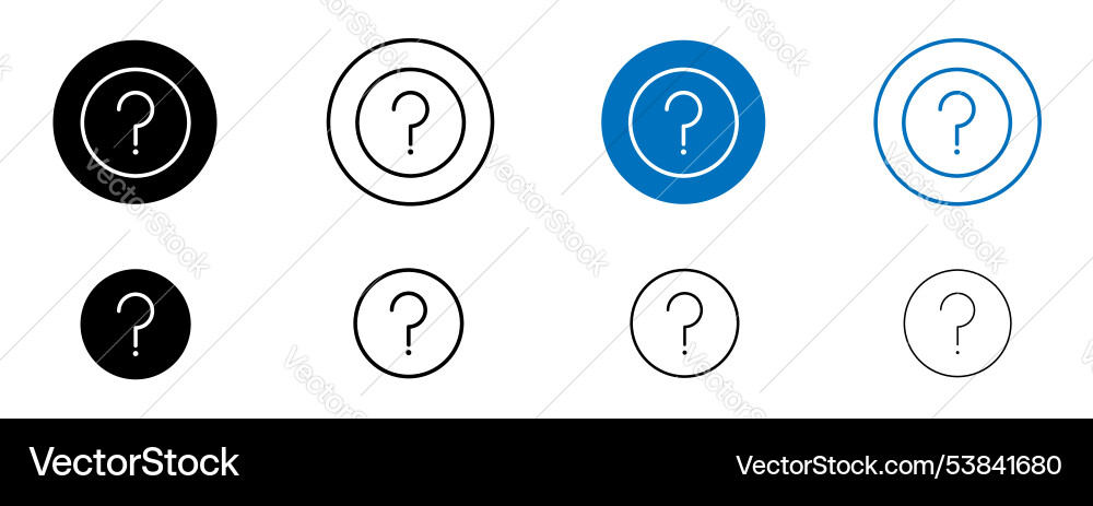Doubts button icon set Doubts button icon set vector image