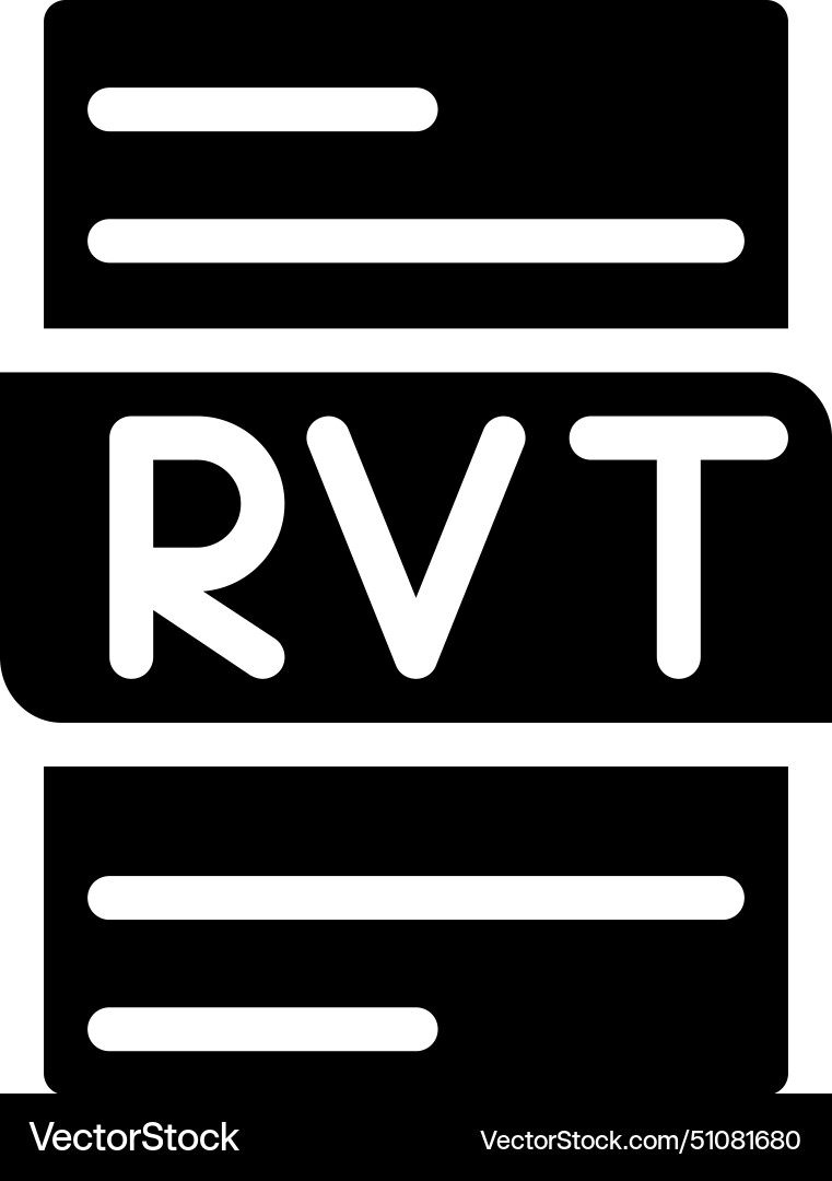 File type format rvt icons document extension File type format rvt icons document extension vector image