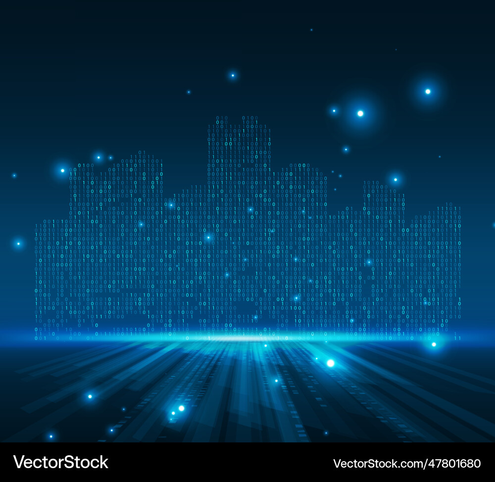 Future city skyline Future city skyline vector image
