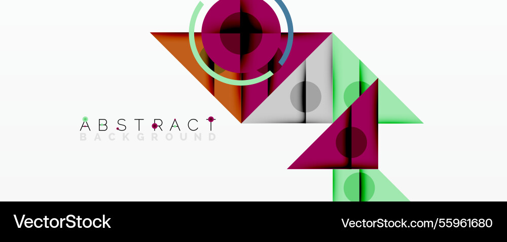 Geometric abstract design with layered triangles Vector Image