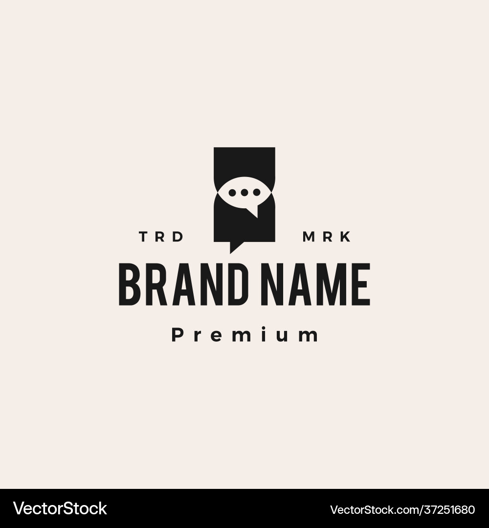 Hourglass chat time hipster vintage logo icon Hourglass chat time hipster vintage logo icon vektorbild