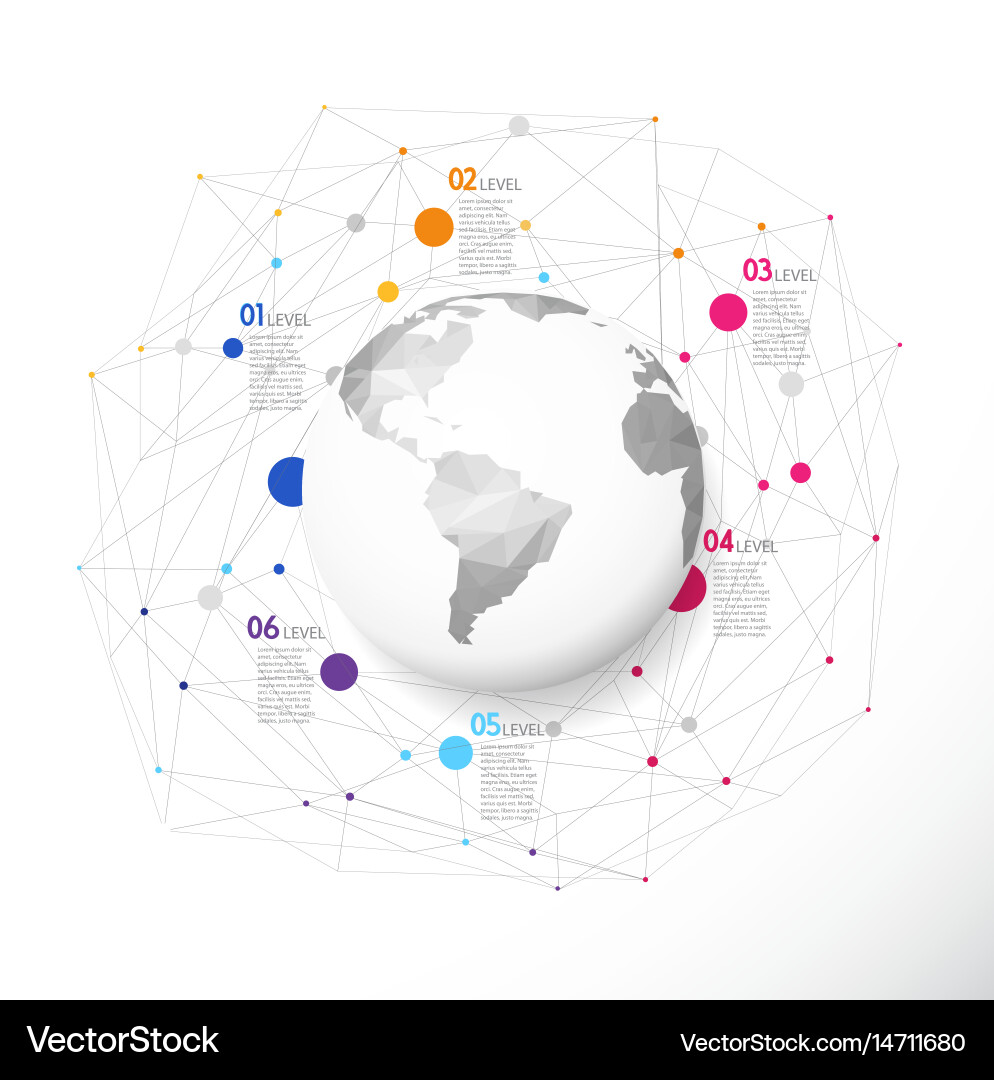 Infographic overview template with colorful Vector Image