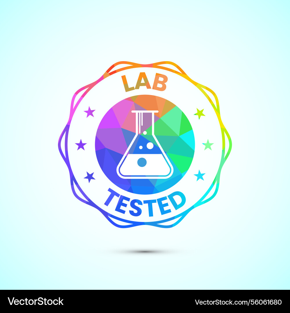 Lab tested icon laboratory testing product vector image