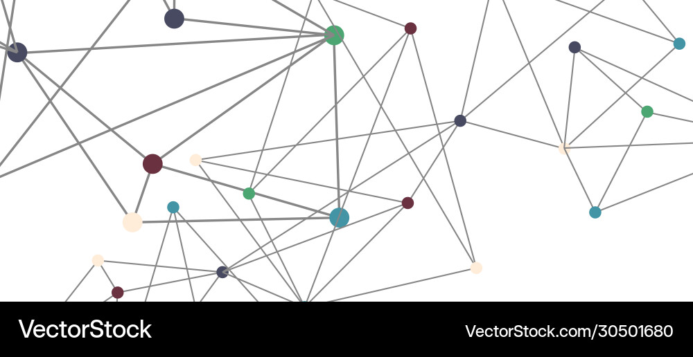 Line points connections triangular technology Vector Image