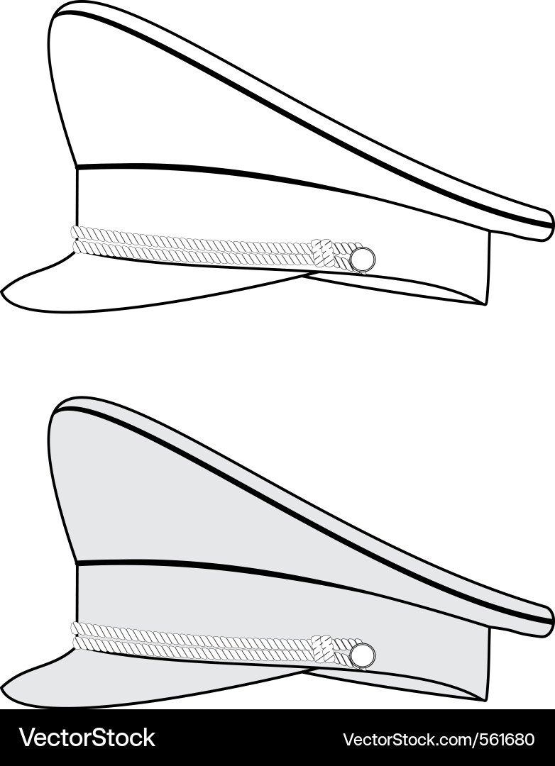 Military Officer Hats Vector Image