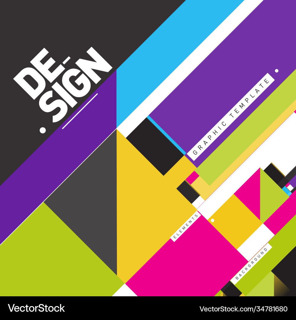 Modern colorful background material design vector image