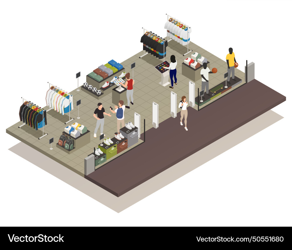 People at shop vector image