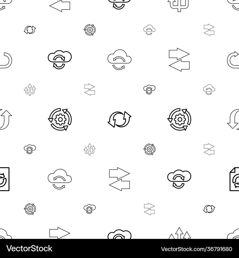 Reload icons pattern seamless white background vector image