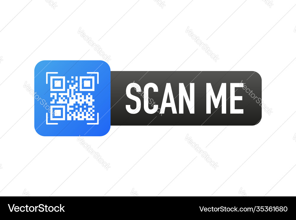 Scan code smartphone on white background isolated Scan code smartphone on white background isolated vector image