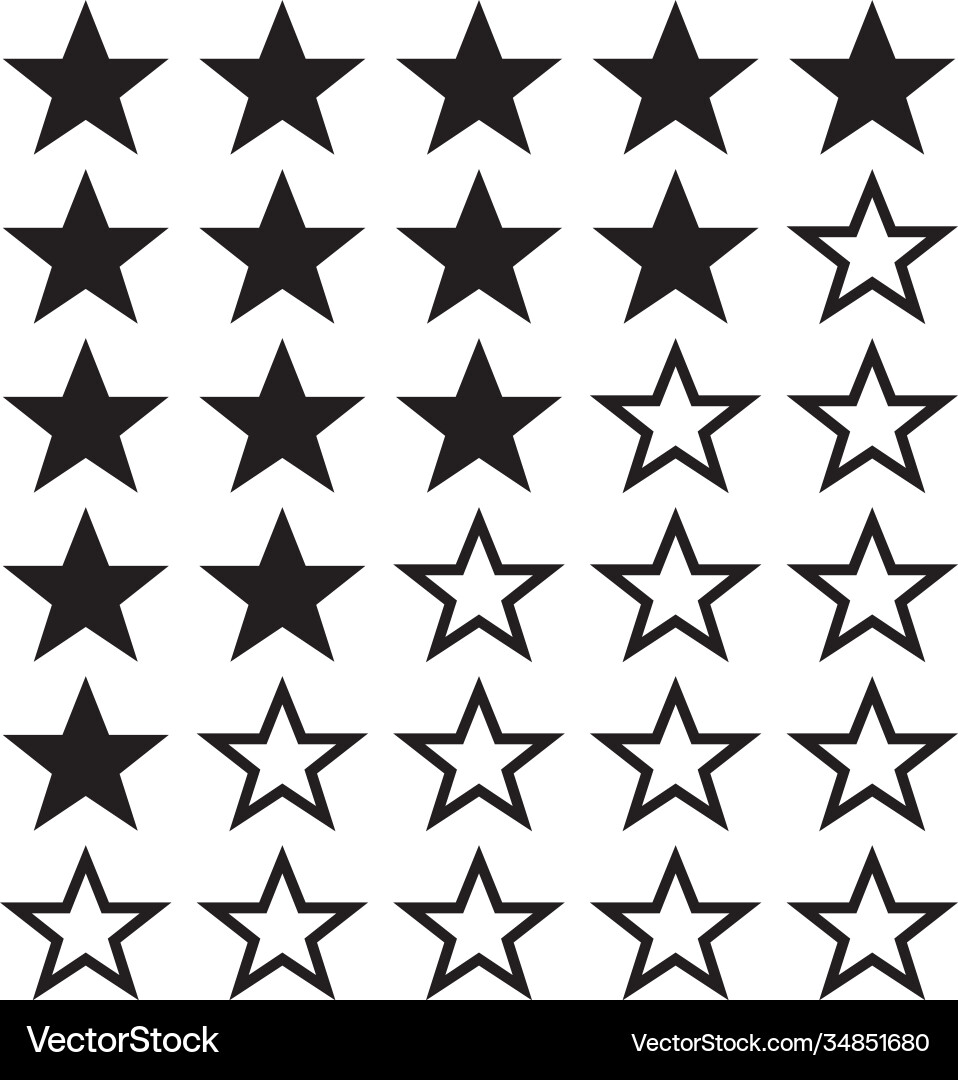 Star Rating System vector image