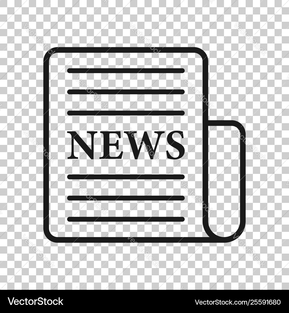 Transparent Newspaper Icon Vector Image