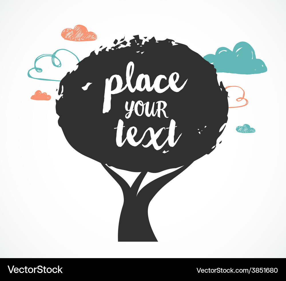 Tree background with a place vector image