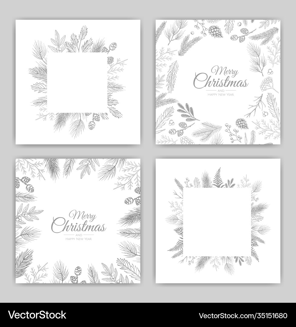 Weihnachtskarten Set Weihnachtskarte Weihnachtskarten Set Weihnachtskarte vektorbild