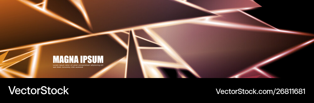 Background a luminous triangle shape design Vector Image