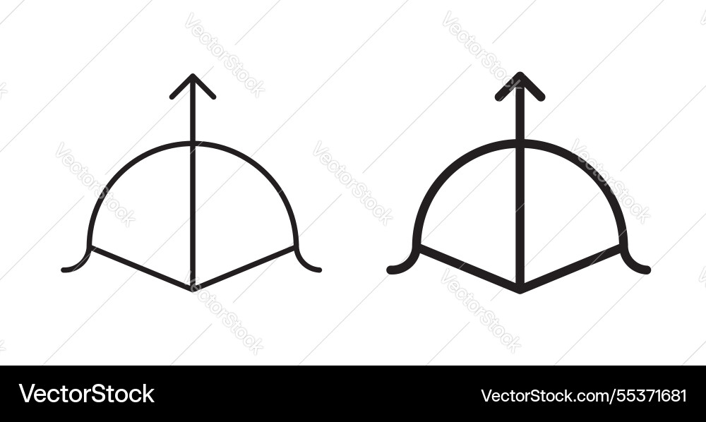 Bow arrow icon set in thin line for web Bow arrow icon set in thin line for web vector image