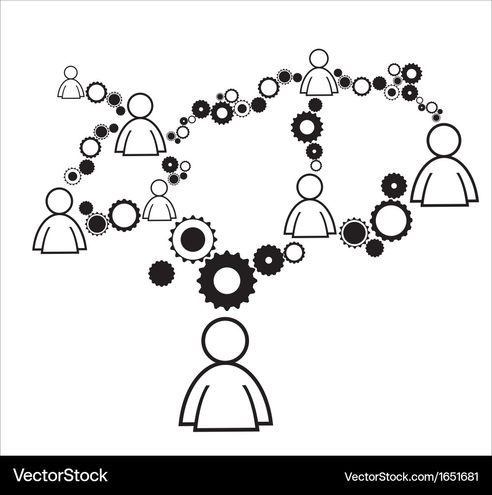 Digital Connection & Collaboration Vector Image