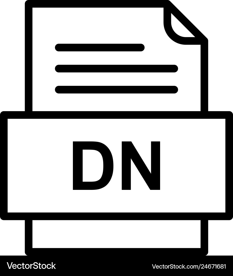 Dn file document icon Vector Image