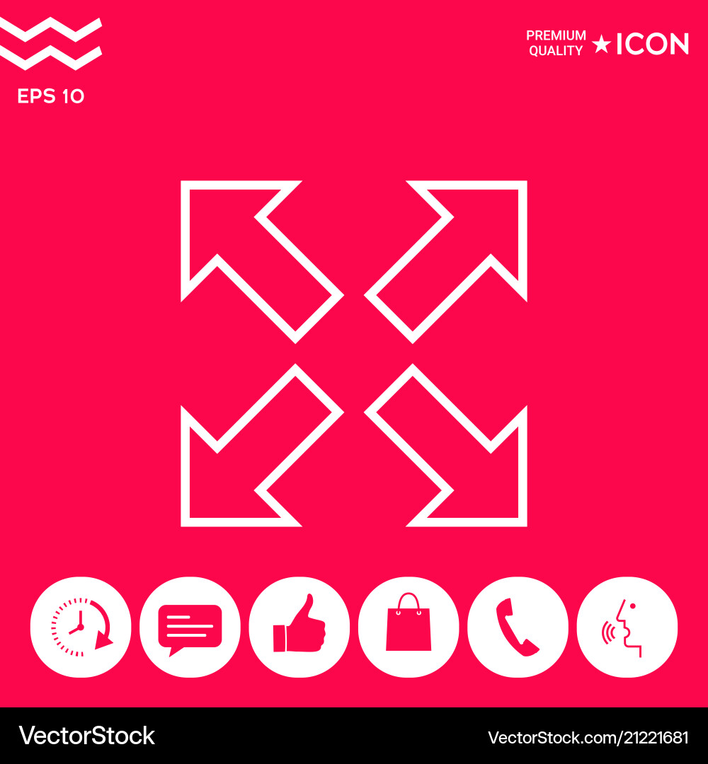 Extend resize line icon Extend resize line icon vector image