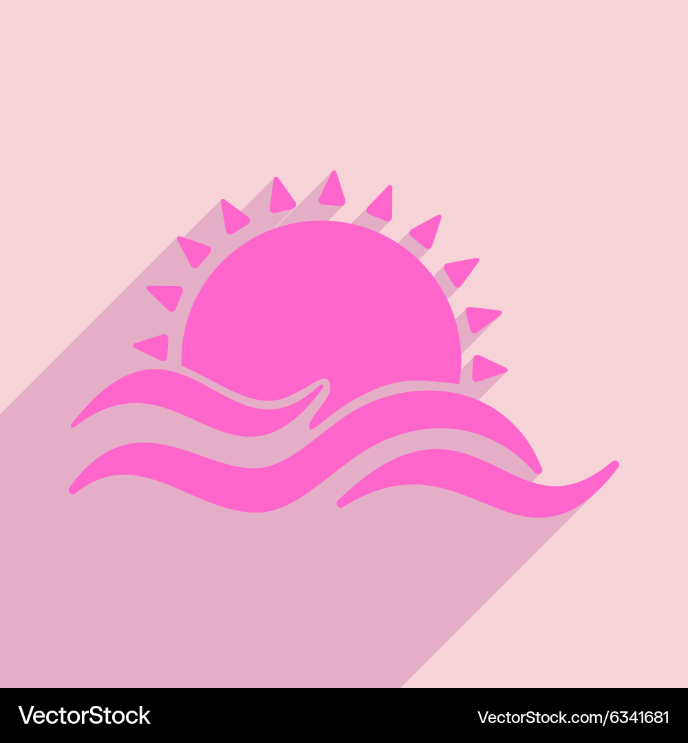 Flat with shadow icon and mobile application Vector Image