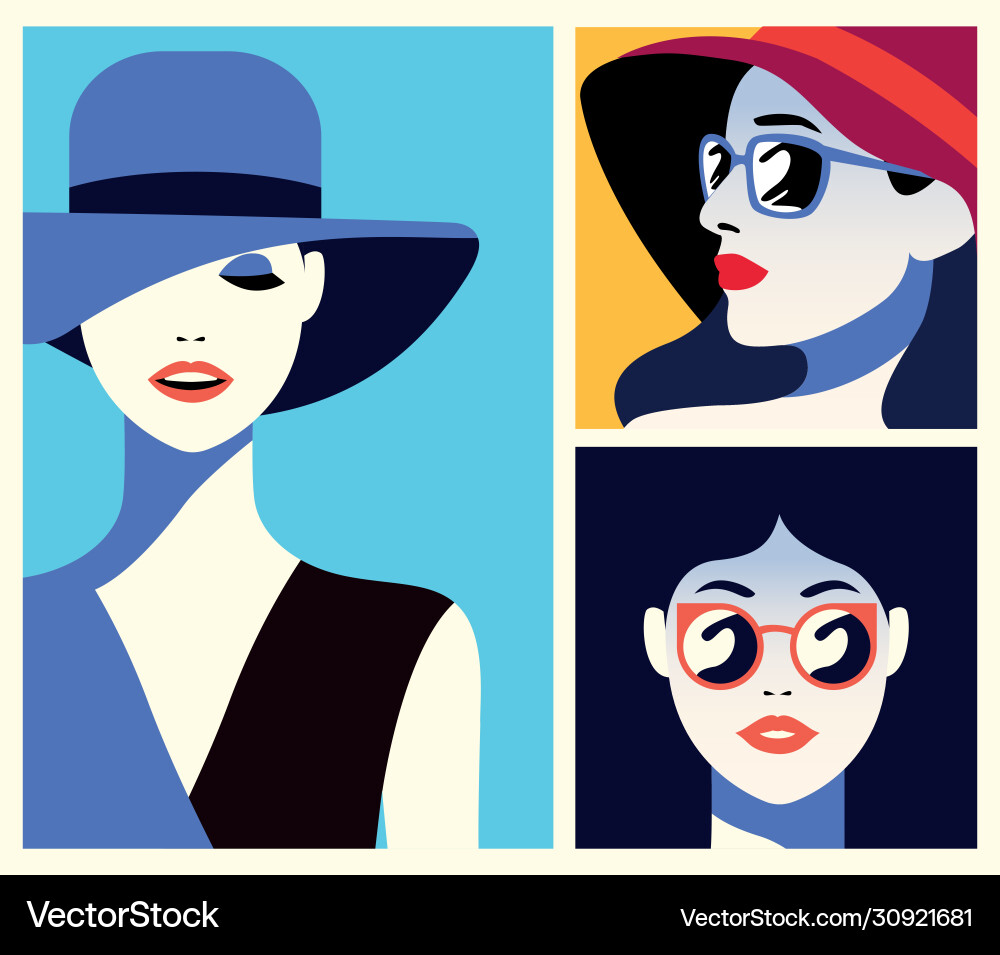Group beautiful women fashionable characters Group beautiful women fashionable characters vector image