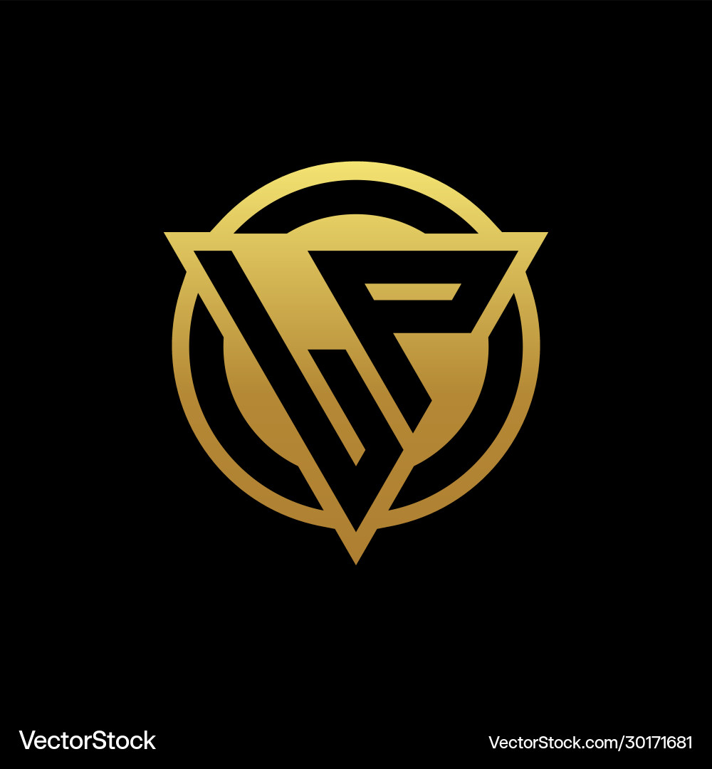 Lp logo monogram with triangle shape and circle Lp logo monogram with triangle shape and circle vector image