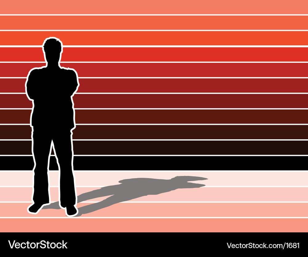 Man in Stripes Vector Image