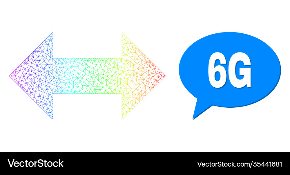Rainbow network gradient horizontal exchange Rainbow network gradient horizontal exchange vector image