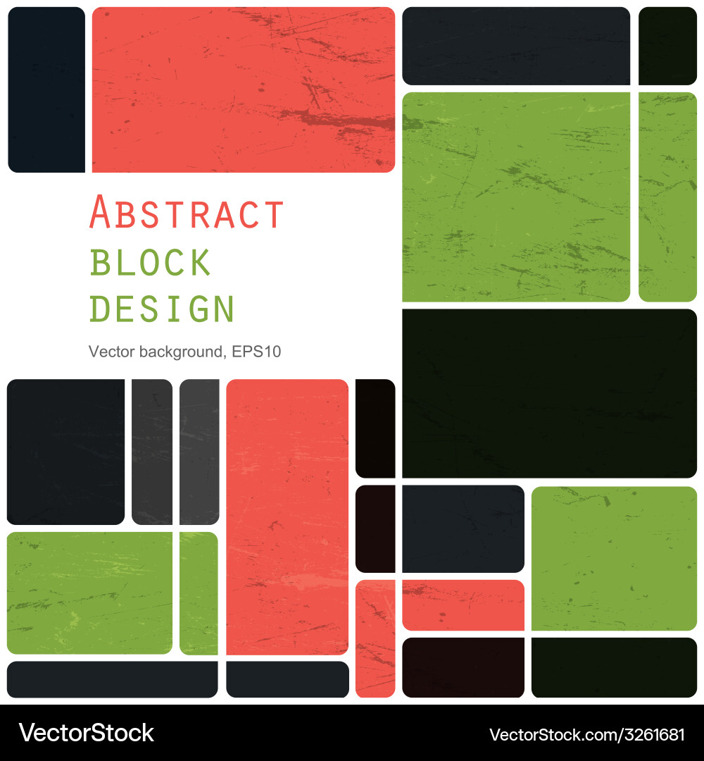 Retro Block Pattern Background Vector Image