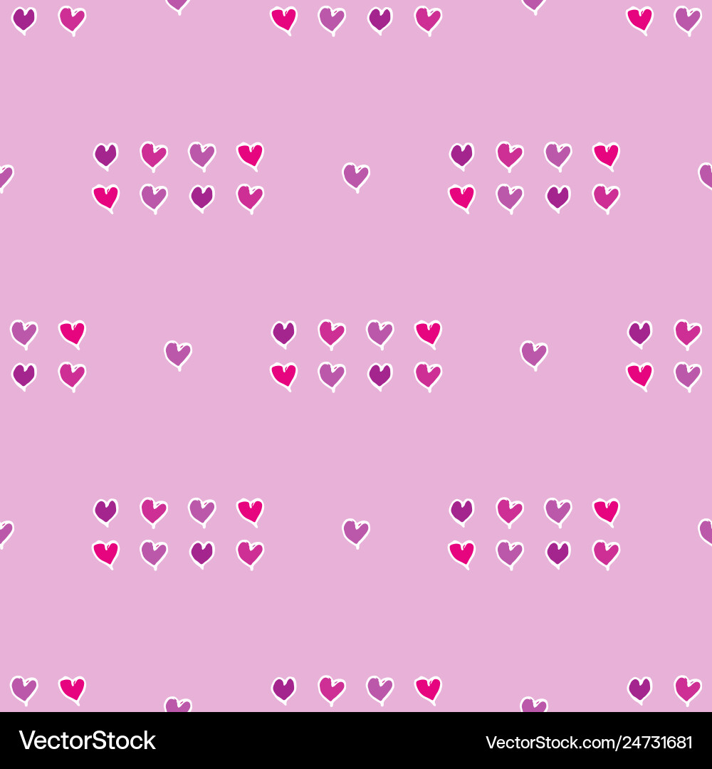 Seamless pattern with red small hearts Seamless pattern with red small hearts vector image