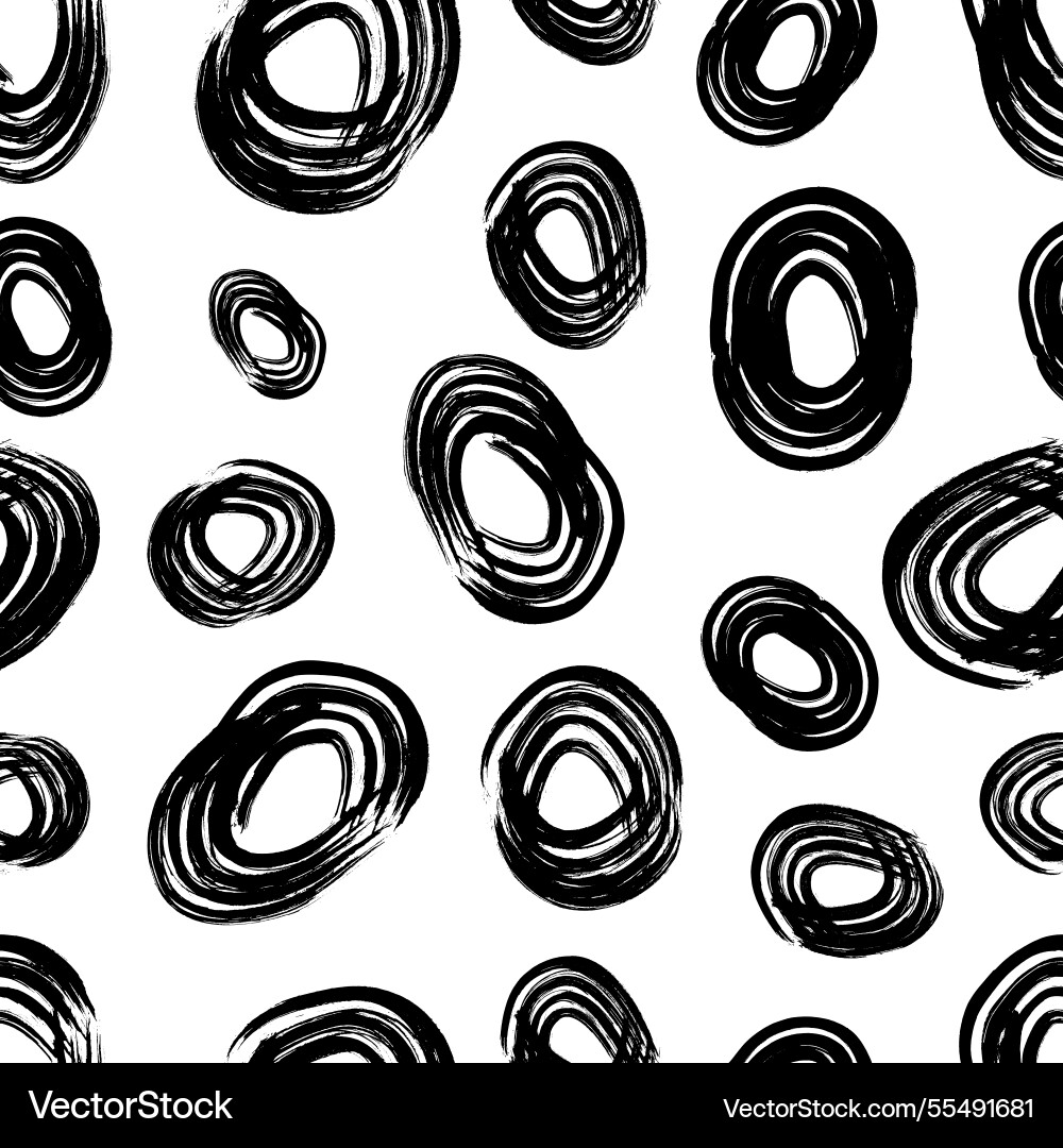 Seamless pattern with sketch circles shape Vector Image