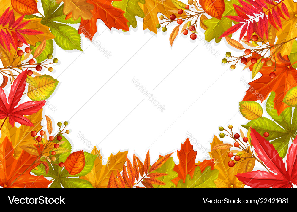 Seasonal fall round banner Seasonal fall round banner vector image