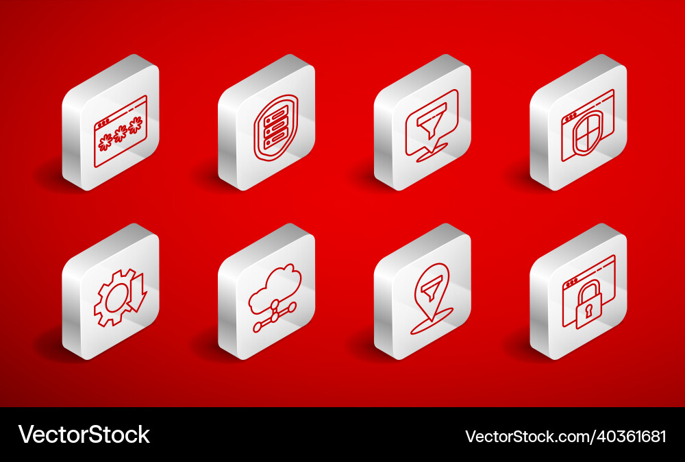 Set line secure your site with https ssl server Set line secure your site with https ssl server vector image
